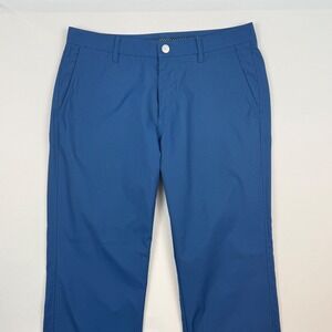 BONOBOS GOLF Mens Slim Fit Performance Stretch Houndstooth Golf Pants 33x32 Blue